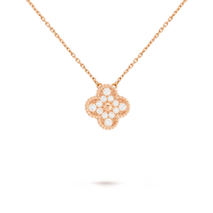 KLÖVER HALSBAND | CUBIC ZIRKONIA/ROSÉGULD