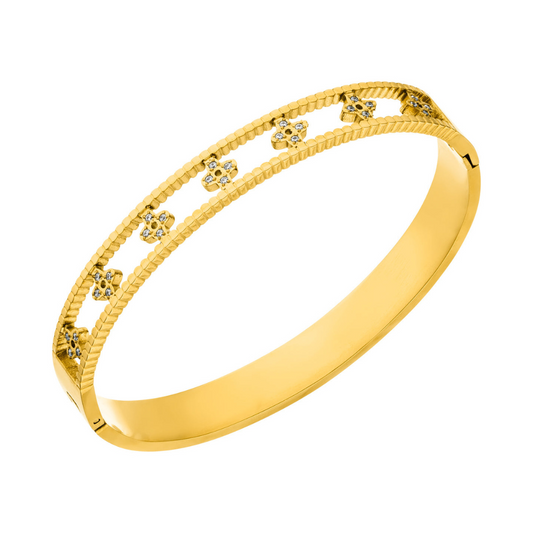 BLADKLÖVER ARMBAND | 18K GULDPLÄTERAD